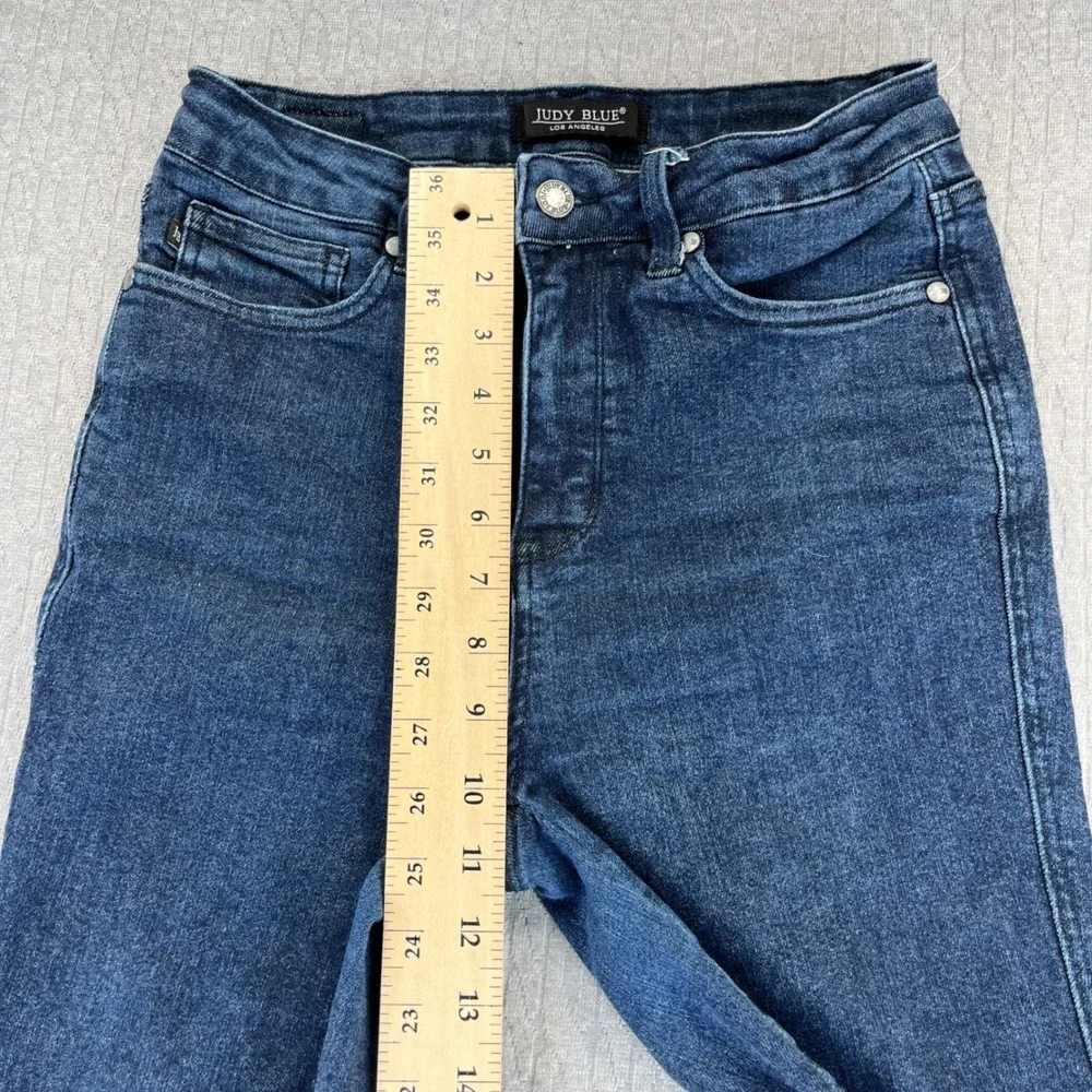 Judy Blue High Rise Ankle Fray Hem Women 7/28(27X27 skinny Slim Sexy Dress Jeans